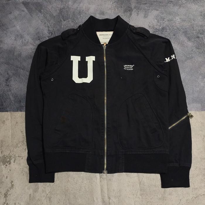 jaket bomber pria undercover fall madness 2008 hitam bekas