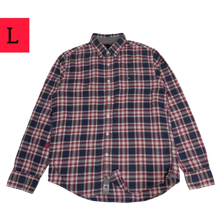 Kemeja flanel TOMMY HILFIGER ( size L )