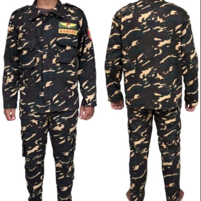 SETELAN BAJU CELANA SERAGAM PDL BANSER DORENG NASIONAL STELAN ATASAN BAWAHAN UNIFORM LORENG NU GP AN