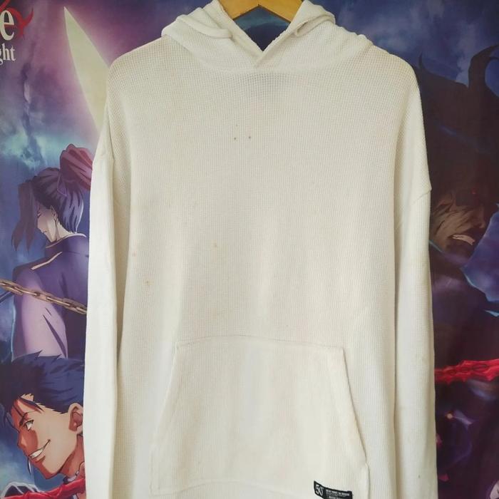 Buckaroo 50 Basic White Oversize Hoodie Jaket Jacket Original Second Japan Korea Brand Vintage Retro