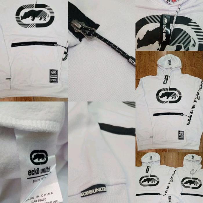 Hoodie ECKO UNLTD COTTON ORIGINAL Made in Indonesia white b