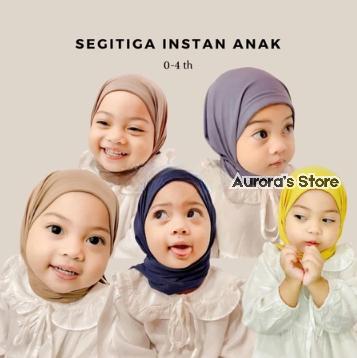 [NEW] Hijab Instan Anak Model Pashmina Segitiga Bahan Spandek Jersey Premium V1