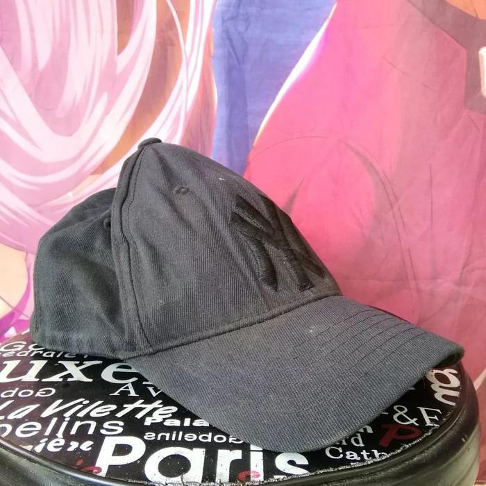 MLB Yankees Black Official Baseball Cap Merch Topi Original Second Japan Korea Brand Vintage Retro Y
