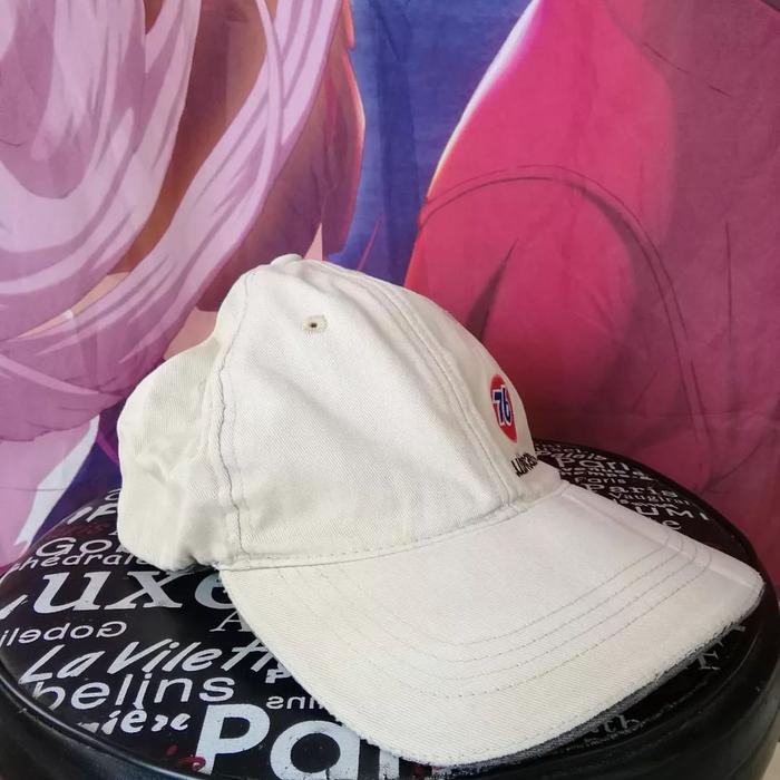 Lubricants 76 White Cap Topi Putih Original Second Merch Japan Korea Brand Vintage Retro Y2K USA Cas