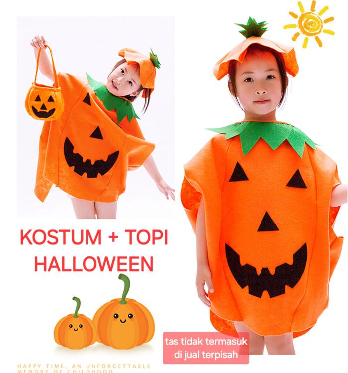 MILANBERRY KOSTUM + TOPI HALLOWEEN COSPLAY JACK O LANTER BOOK PARADE Costume