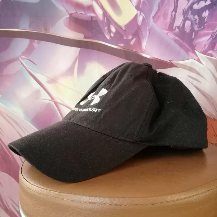 Under Armour Black Logo Cap Topi Original Second Japan Korea Brand Vintage Retro Y2K USA Casual Stre
