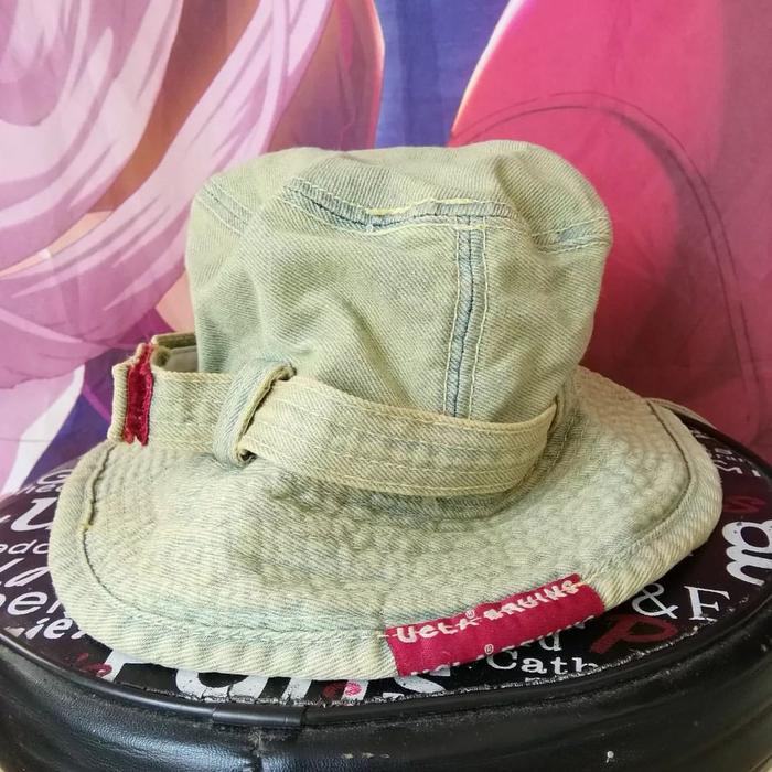 UCLA Bucket Hat Hijau Topi Original Second Japan Korea Brand Vintage Retro Y2K USA Casual Streetwear