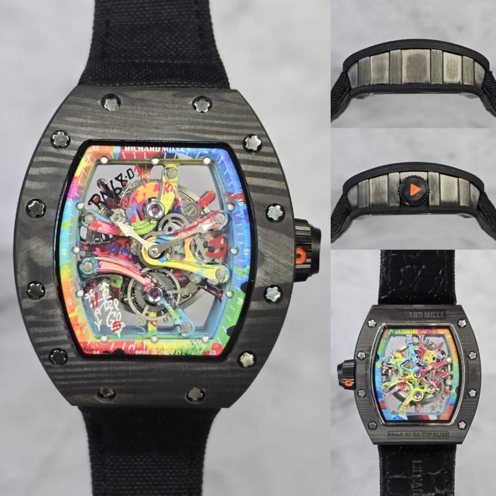 Jam tangan Automatic Swiss RM 68-01 Cyril Kongo Carbon Velcro fullset