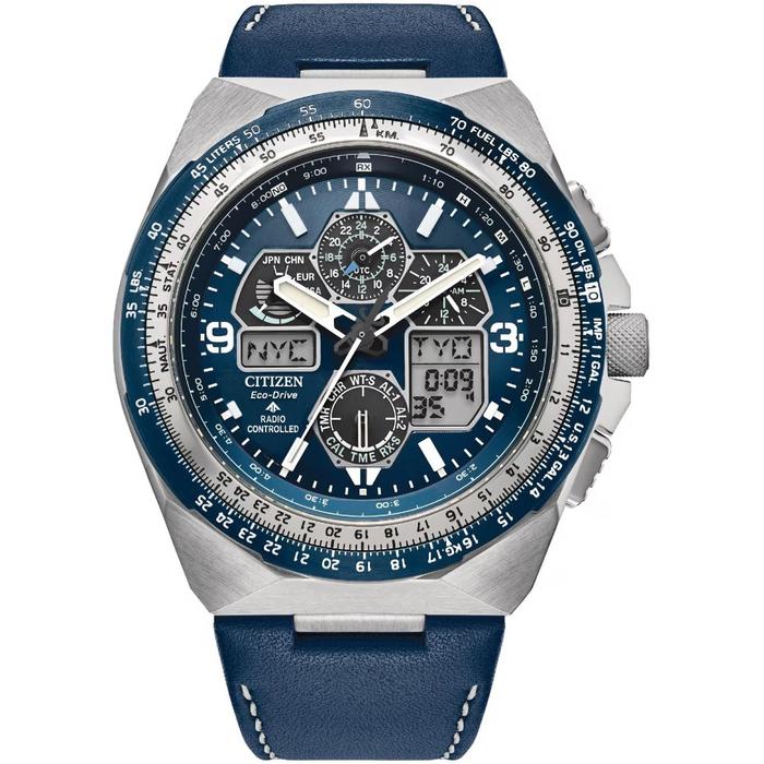 SWISS Import Jam Tangan Pria Original Promaster Sky Pilot Eco-Drive Radio Controlled | JY8148-08L