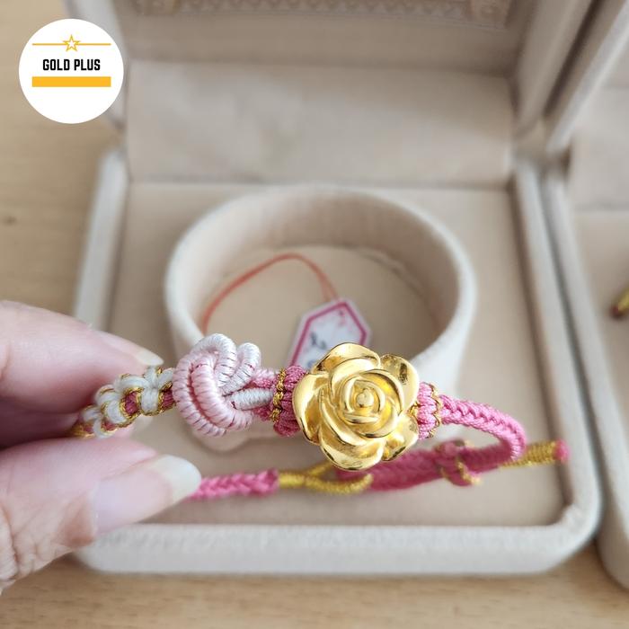 Gelang emas mawar hongkong