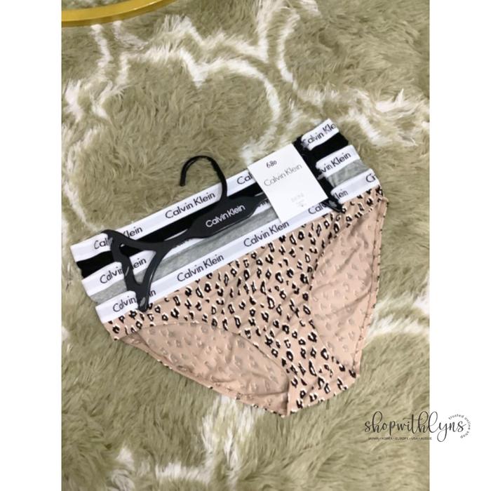 Calvin Klein panty set 3 kotak Leopard UNDERWEAR CK ORIGINAL