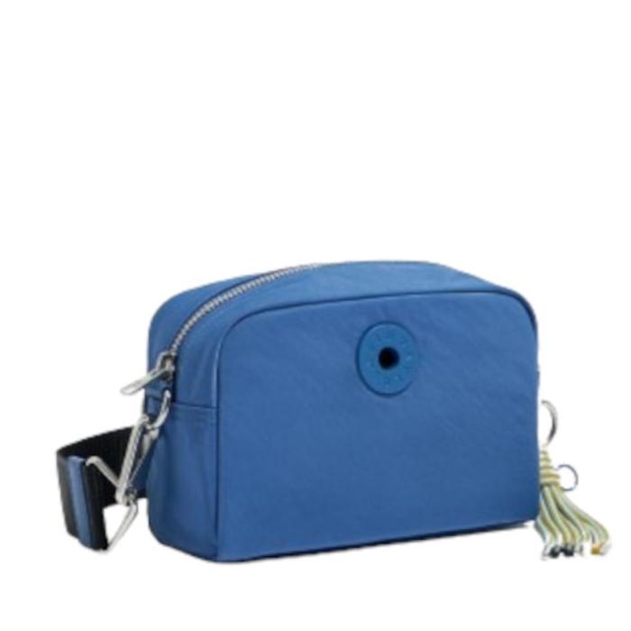 Tas Slempang Wanita Original Bimba Y Lola Small Nylon Crossbody Bag Blue with Tassel