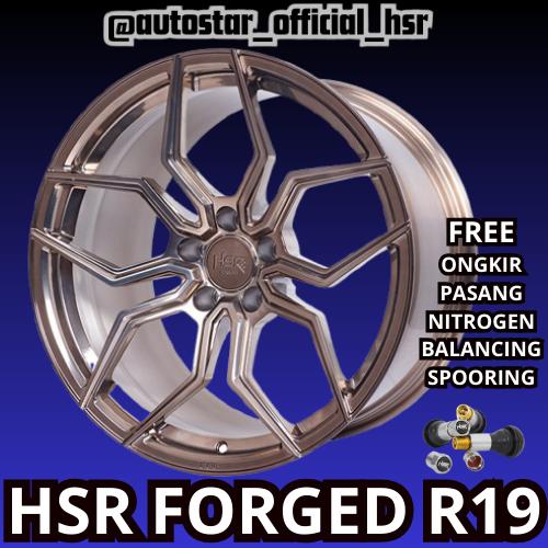 VELG HSR FORGED RFG HRN FEB MC HSR R19 LEBAR 95/11 PCD 5X112 ET41/20 POLISHED BRONZE  PAS BUAT MOBIL