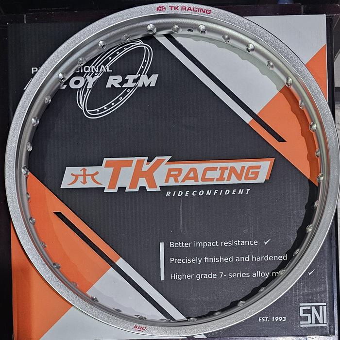 VELG TK EXCEED 18 X 160 HOLE 36 SILVER KULIT JERUK