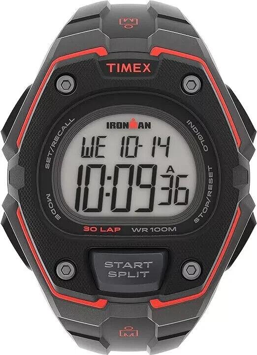 Timex TW5M46000, Men's Ironman 30-Lap Resin Watch, Alarm, Indiglo, Chronograph