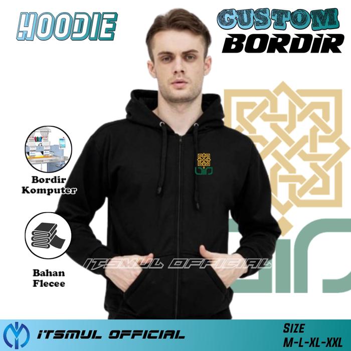 Jaket Hoodie Zipper UIN Sunan Kalijaga Yogyakarta Jaket UIN SUKA Bordir