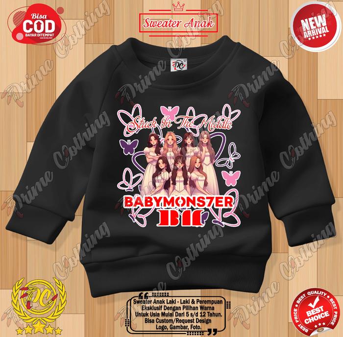 Sweater Anak | Crewneck/Sweatshirt/Sweater Untuk Anak Perempuan/Laki-Laki Custom Design Gambar/Foto/