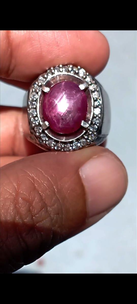 Ruby Star Tajam Tanzania Ring Perak