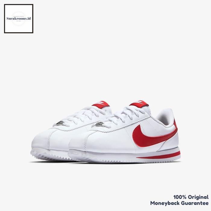 Nike Cortez Basic SL White Gym Red GS Original Resmi (100% Authentic)