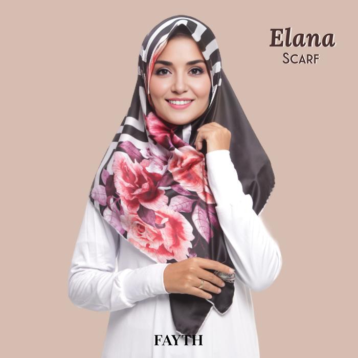 Hijab Segiempat Silk Premium Original Turkey Elana Scarf Kerudung