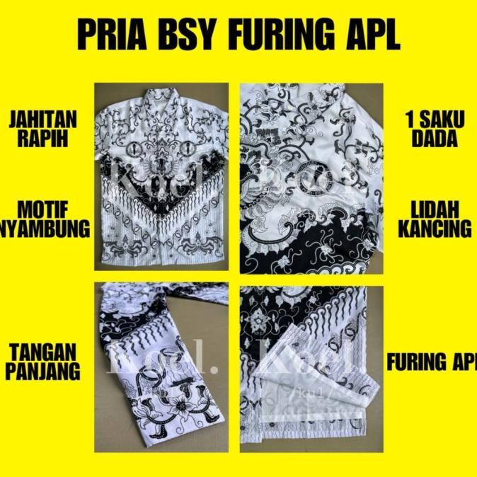 ''Salle" Seragam Batik Pgri Resmi Terbaru Pria & Wanita Bsy/Katun/Silky/Doby Termurah