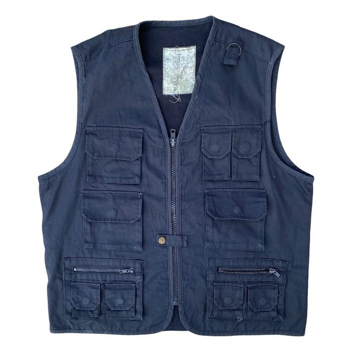 Vest Tactical Hitam atau vest mancing , vest utility, vest multipocket, fishing vest, rompi thrift ,