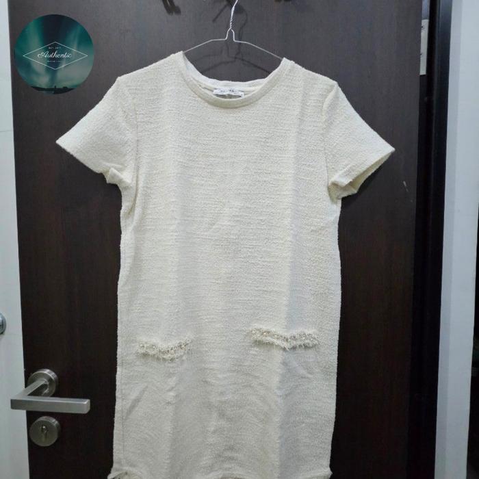 Dress Zara White Second Murah Bagus