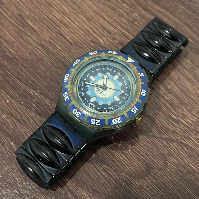 Vintage Swatch Scuba 200 Diver Blue moonswatch omega seiko citizen