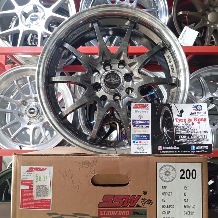 velg ssw ce28 r16 4x100/114.3 lbr7 et40 gunmetal polish