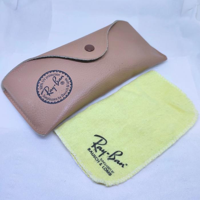 Case hardcase kotak tempat kacamata vintage rayban BL usa kain lap ray ban bausch and lomb klasik or
