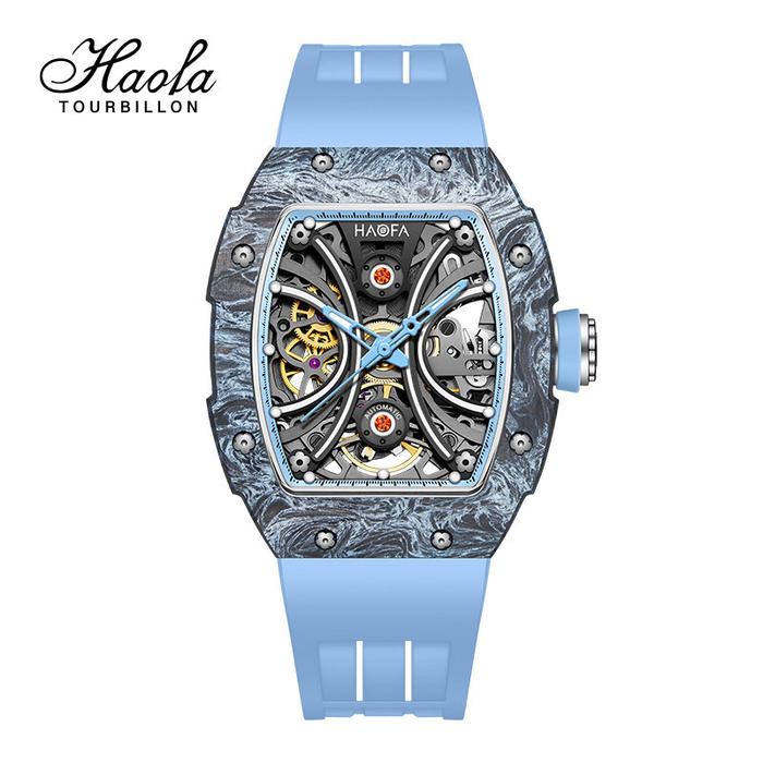 Haofa 1909L-1 Middle Size Carbon Fiber Automatic Watch Super Luminous 60H Power 1909L Jam Tangan Wan