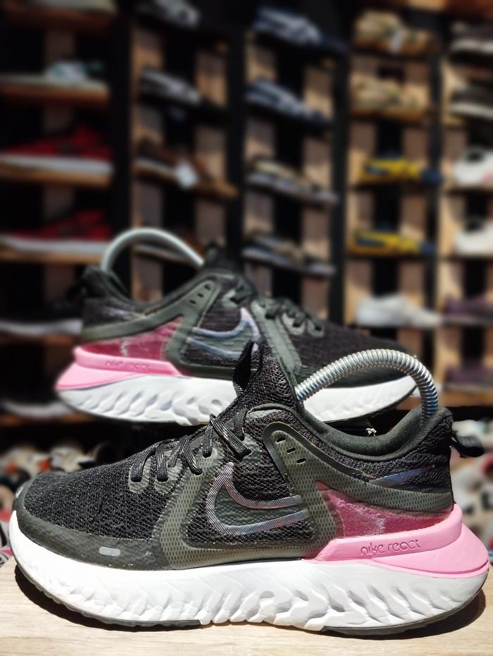 LS0115 sepatu nike react black pink ORIGINAL SECOND