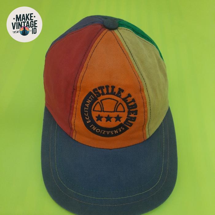 topi vintage ellesse lidah hijau kondisi good