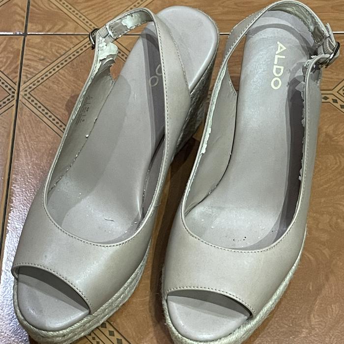 Sepatu wedges ALDO original warna pink sepatu hak sepatu wanita sepatu kerja sandal tinggi sepatupin