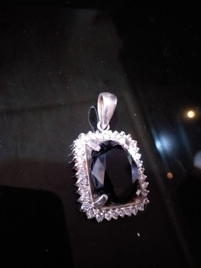 Liontin Batu Satam / Meteor Ring Perak - 1000% Asli Belitung & Natural