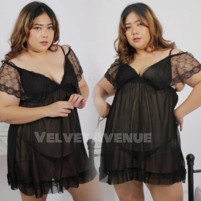 Lingeri Transparan Wanita TASYA Lingeria Baju Tidur Big Size Seksi HQ