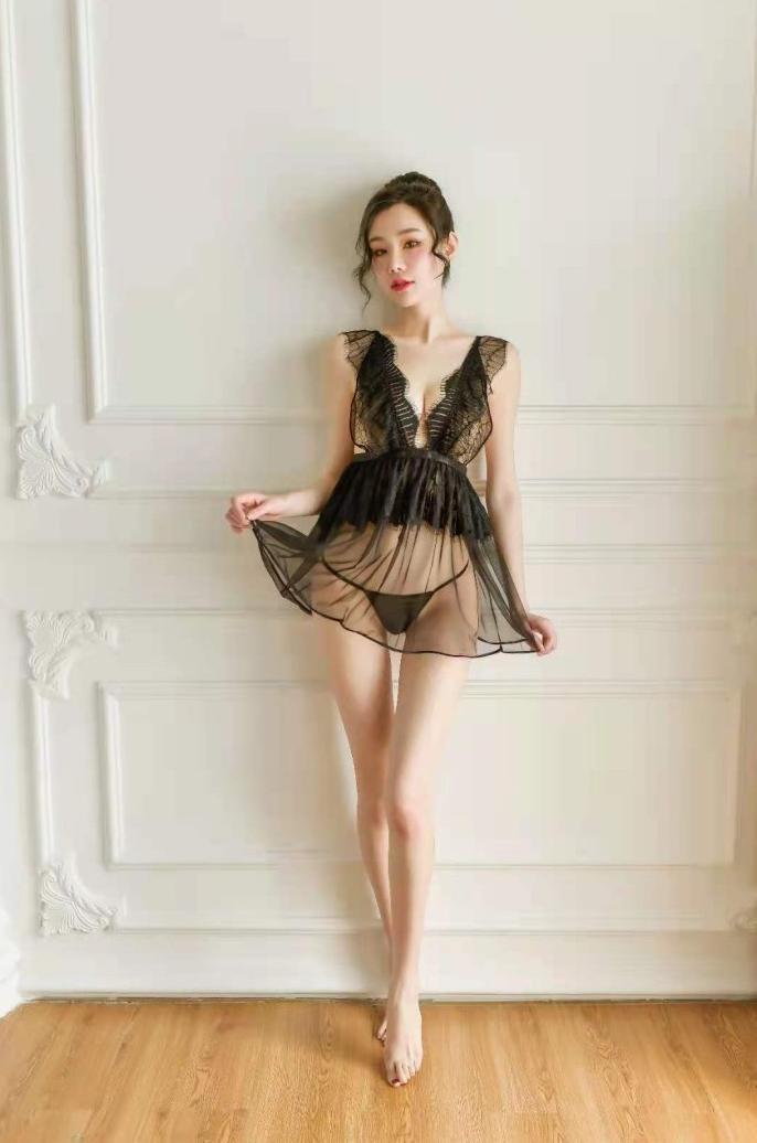 lingerie plus size perspective seduction strap sexy lace nightgown