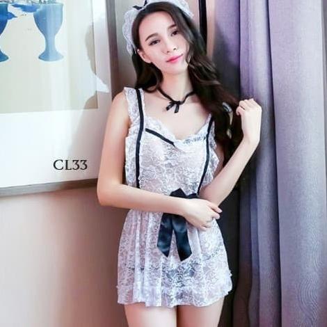 SEXY LINGERIE FRENCH MAID PREMIUM COSPLAY KOSTUM PELAYAN SEKSI CL33