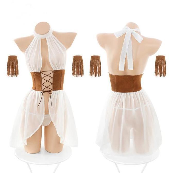 SEXY LINGERIE LINGERIES TRANSPARAN WESTERN GIRL COSTUME SEKSI EROTIS