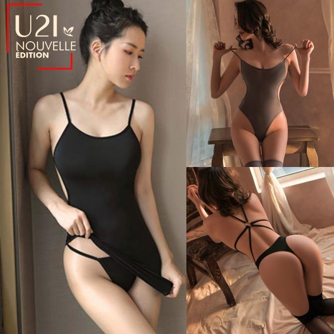 u2i 7093 Sexy Lingerie Jumpsuit Sexy Cosplay Dress Baju Tidur Wanita