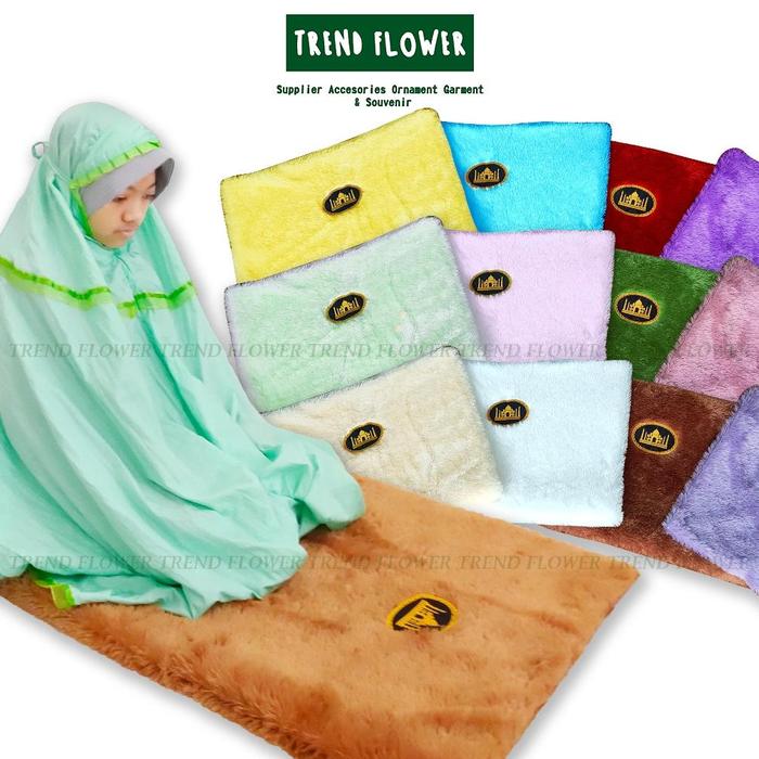 Sajadah Anak Karpet Bulu Rasfur Premium 55 X100 Cm Tebal Halus Rasfur Ambal Shalat