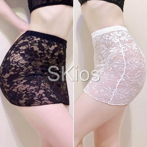 Sexy Lingerie Lace Mini Skirt Rok Mini Transparan L315
