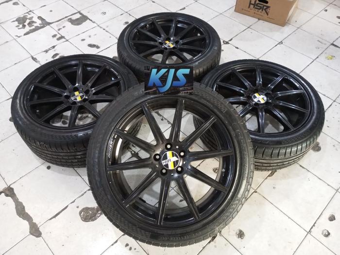 Velg Racing Bekas R19 HSR Lubeck pcd 5x112 Ban 245/45 Ring 19 Buat Mercy CRV Innova Camry Rush Terio