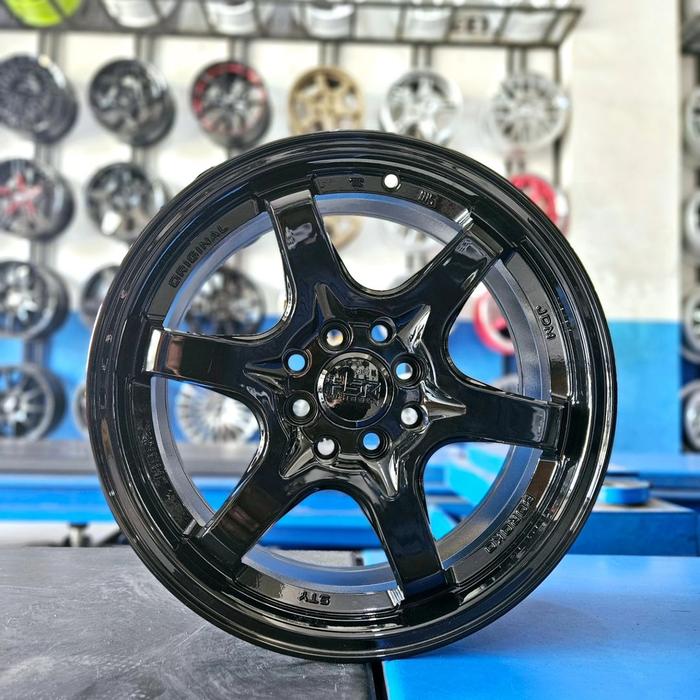 VELG RACING TE37 R16 HSR ORIGINAL ALLOY VELG HSR STY RING 16 GLOSSY BLACK