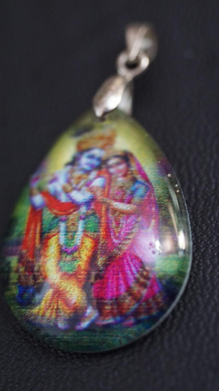 Radha Krishna Pendant Radha Krishna Religious Necklace