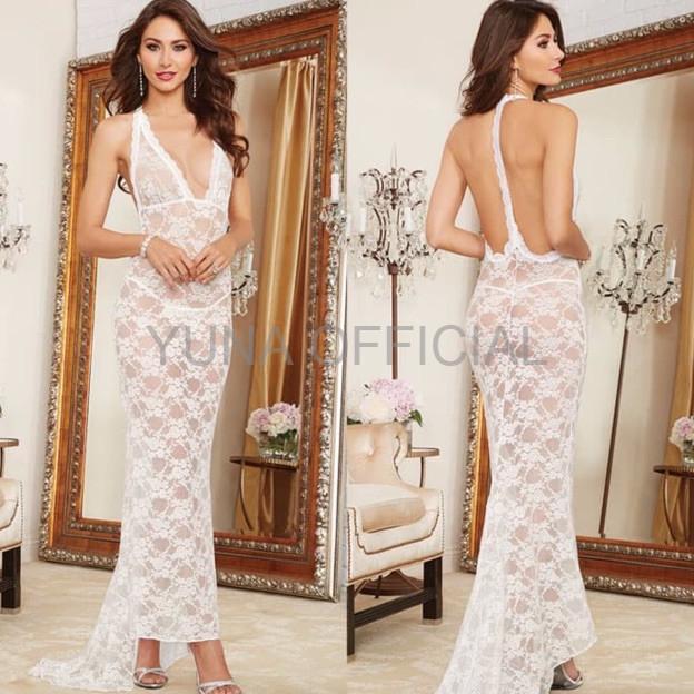 LINGERIE SEKSI TERMURAH Babydoll Long Panjang Lingerie Baju Tidur Dre
