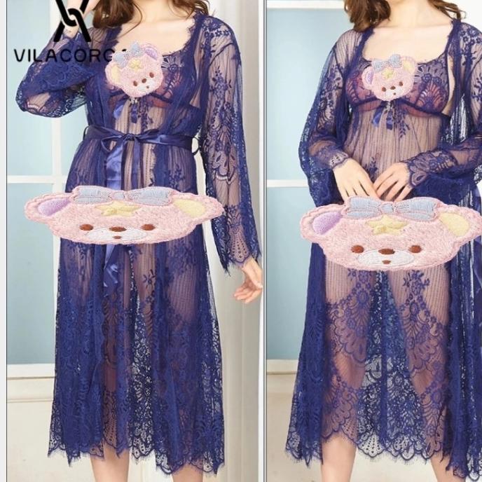 lingerie set kimono gstring tipis transparan sexy up jumbo