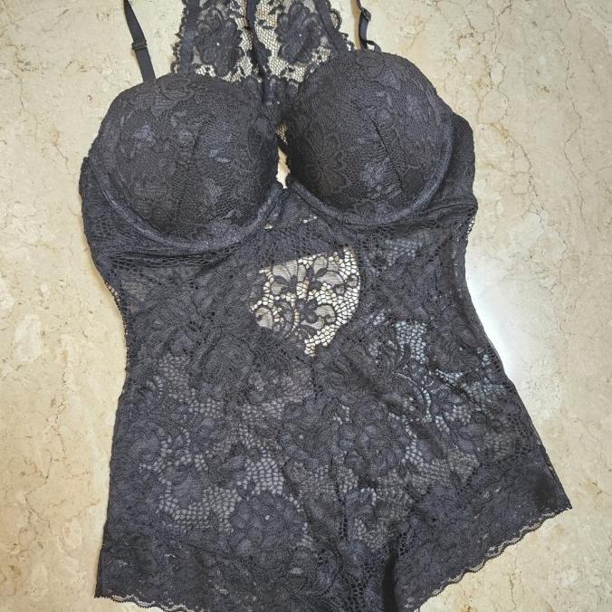 H&M BODYSUIT LINGERI SEXY BUSTIER KORSET HM ( LASENZA VS LULUDI WACOAL