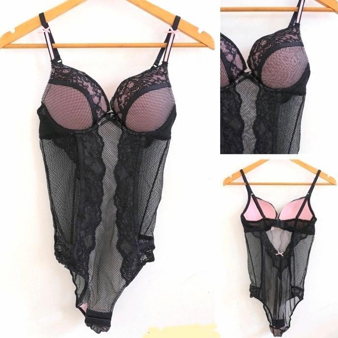 H&M BODYSUIT LINGERI SEXY BUSTIER ( LA SENZA VS VICTORIA SECRET LULUDI