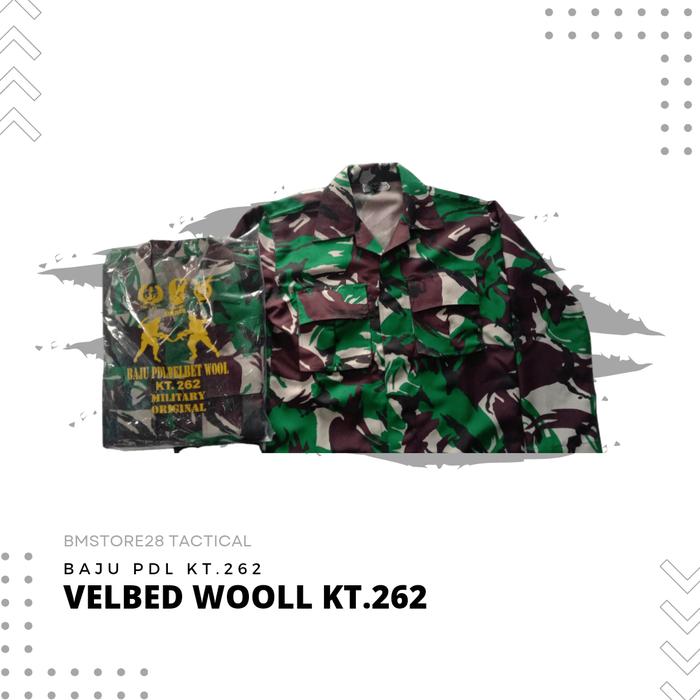Baju pdl loreng tni bahan velbed wool seri KT.262